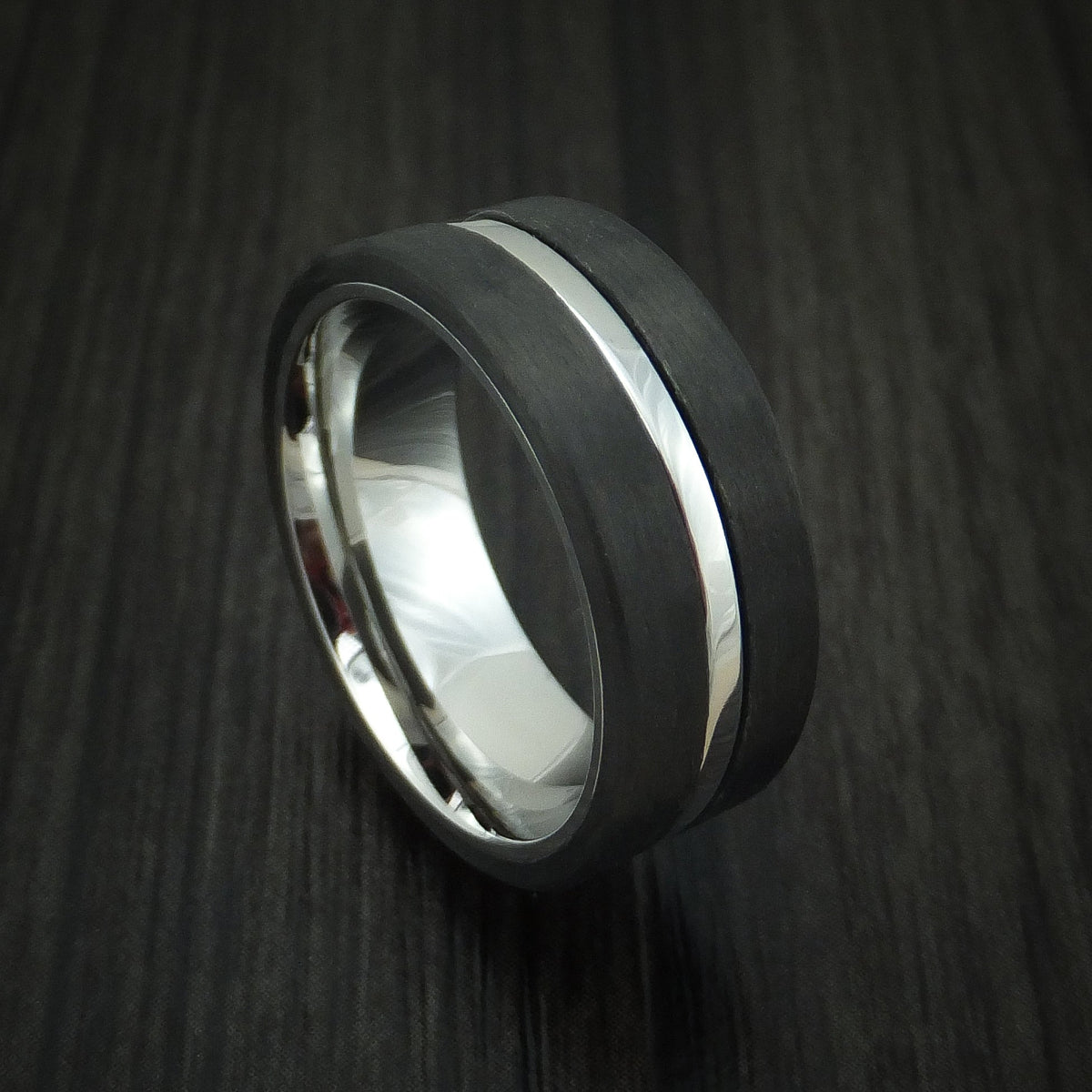 Endeavour XIV - Cobalt Chrome and Carbon Fiber Men's Wedding Ring - Nura Lab