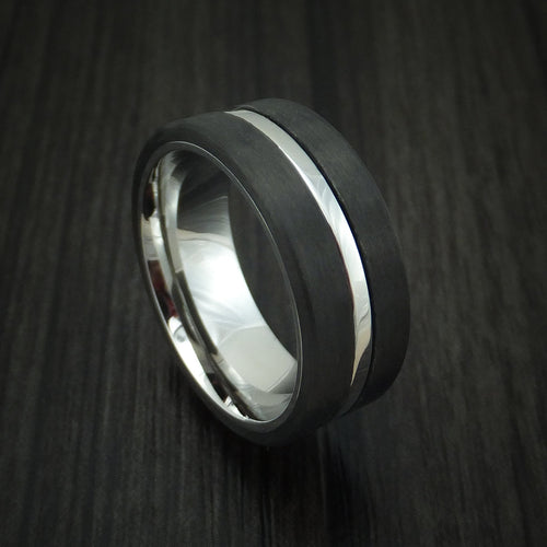 Endeavour XIV - Cobalt Chrome and Carbon Fiber Men's Wedding Ring - Nura Lab