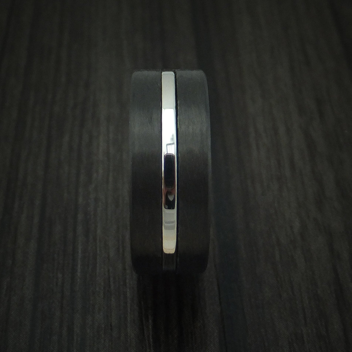 Endeavour XIV - Cobalt Chrome and Carbon Fiber Men's Wedding Ring - view 3 - Nura Lab