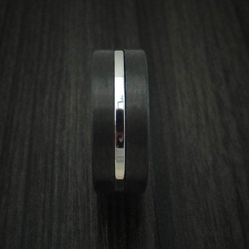 Endeavour XIV - Cobalt Chrome and Carbon Fiber Men's Wedding Ring - view 3 - Nura Lab