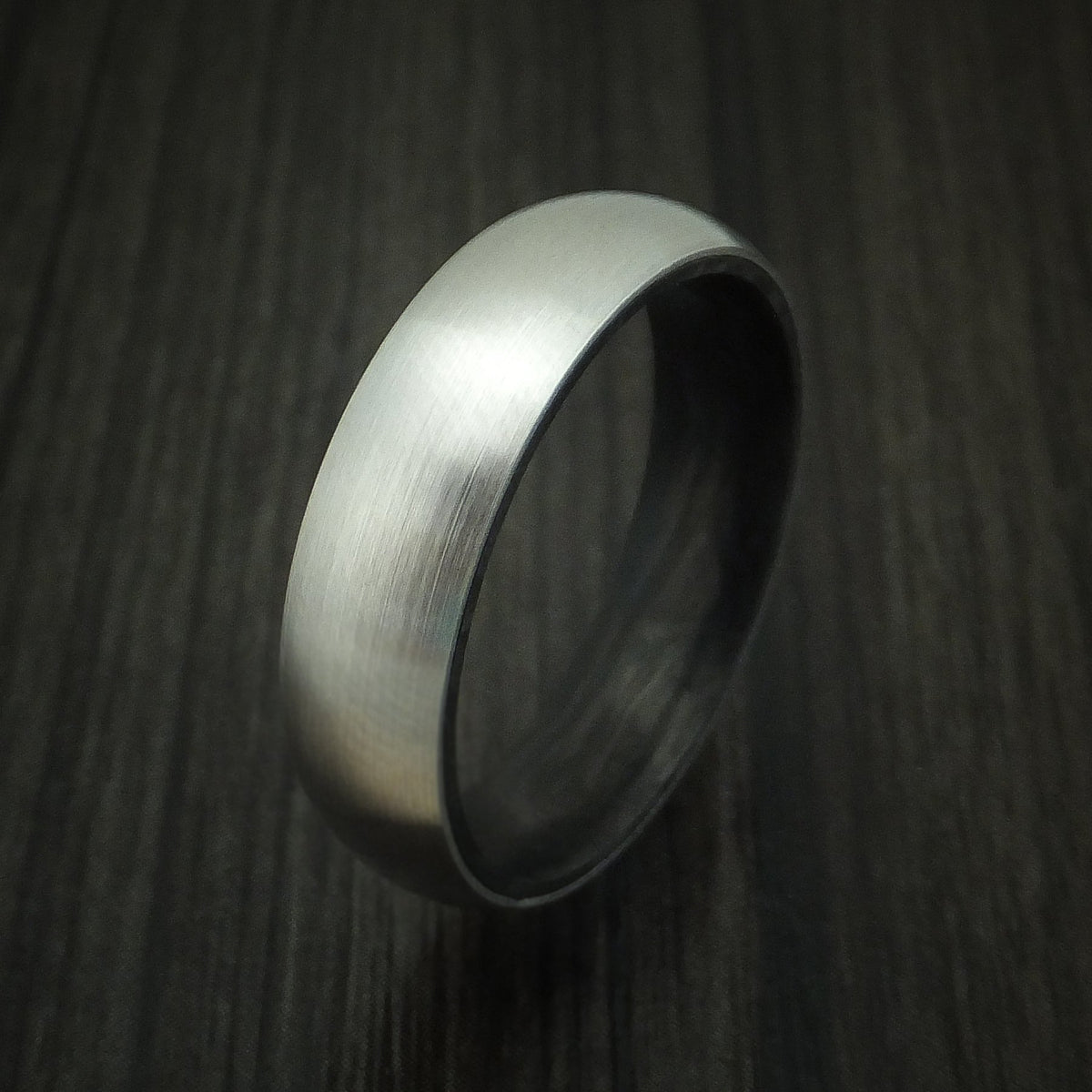 Aoraki XIV - Inconel with Solid Forged Carbon Fiber Sleeve Wedding Ring - view 4 - Nura Lab