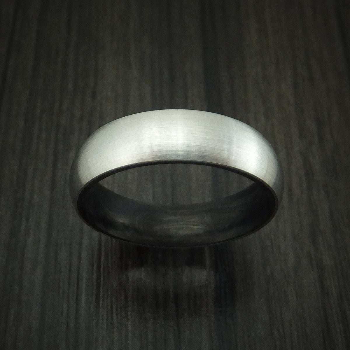 Aoraki XIV - Inconel with Solid Forged Carbon Fiber Sleeve Wedding Ring - view 2 - Nura Lab