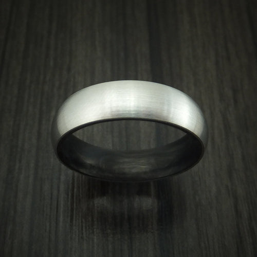 Aoraki XIV - Inconel with Solid Forged Carbon Fiber Sleeve Wedding Ring - view 2 - Nura Lab