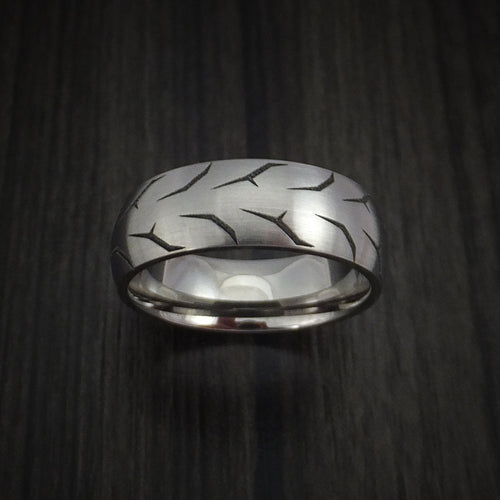 Stronghold III - Titanium Tread Men's Wedding Ring Tire Band - view 2 - Nura Lab