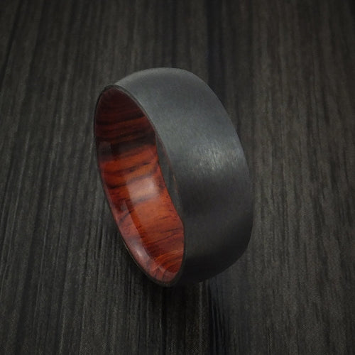 Ironwood XII - Black Zirconium and Hardwood Sleeve Men's Wedding Ring - Nura Lab