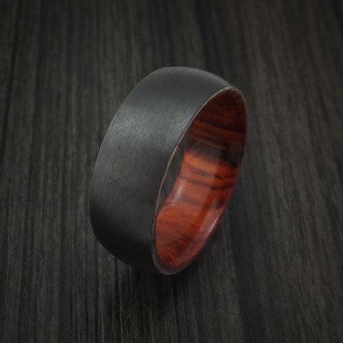 Ironwood XII - Black Zirconium and Hardwood Sleeve Men's Wedding Ring - view 4 - Nura Lab