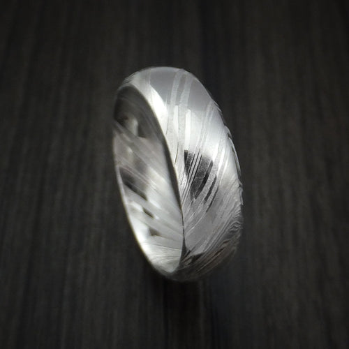 Noble IX - Woodgrain Kuro Damascus Steel Men's Ring Wedding Ring - Nura Lab