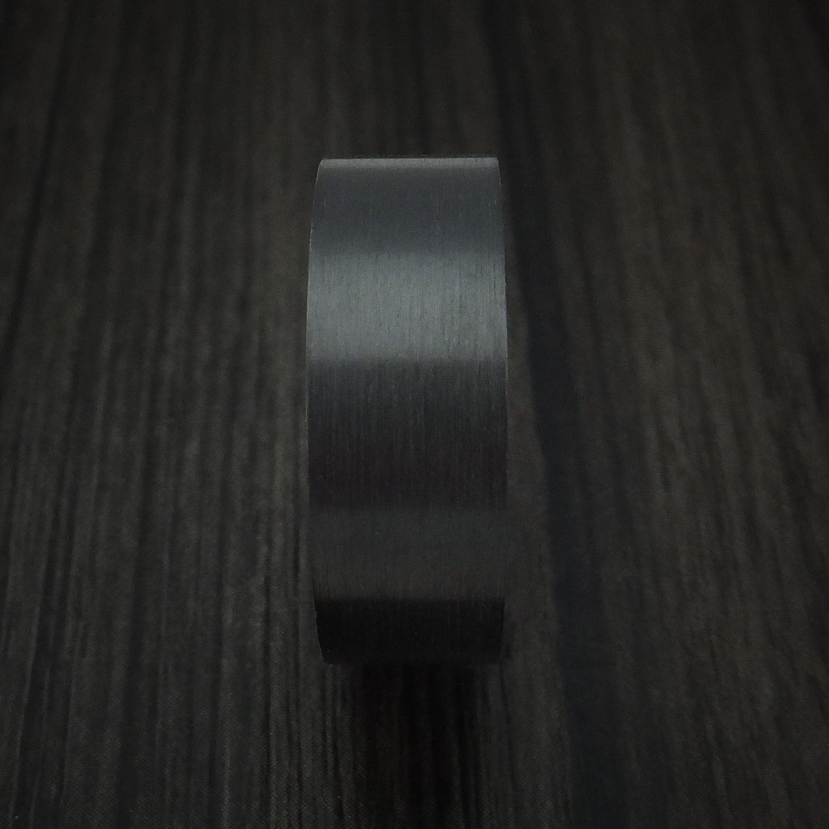 Forge XIII - Black Zirconium Men's Wedding Ring with Hardwood Interior Sleeve - view 3 - Nura Lab