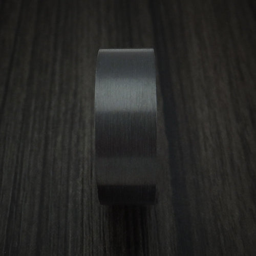 Forge XIII - Black Zirconium Men's Wedding Ring with Hardwood Interior Sleeve - view 3 - Nura Lab