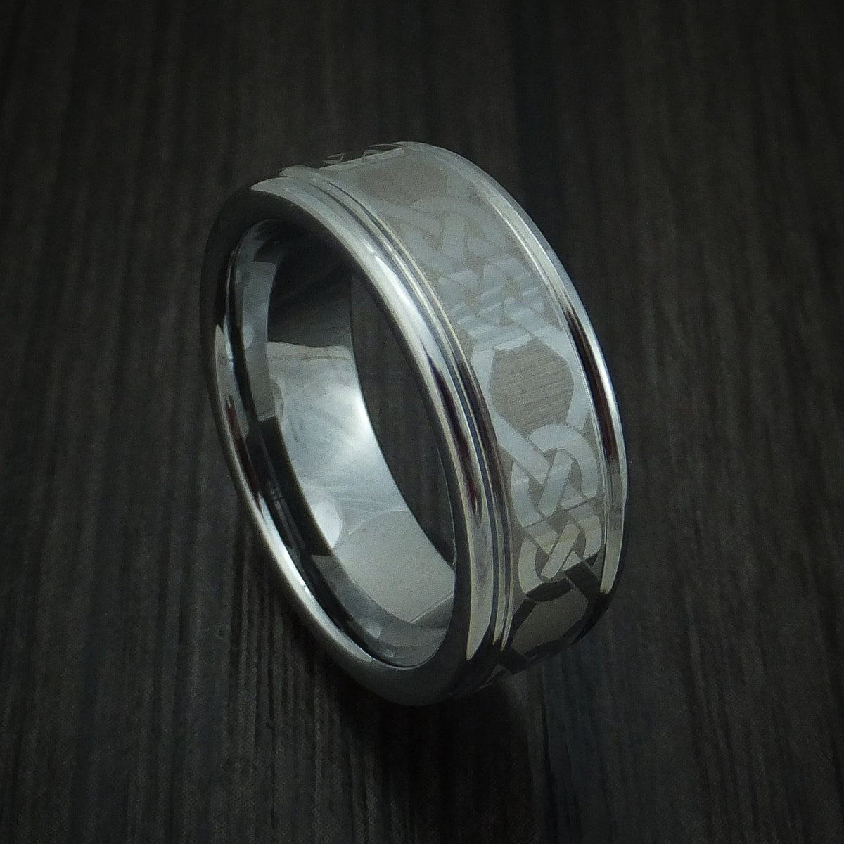 Empire XV - Tungsten Celtic Band Men's Wedding Ring - Nura Lab