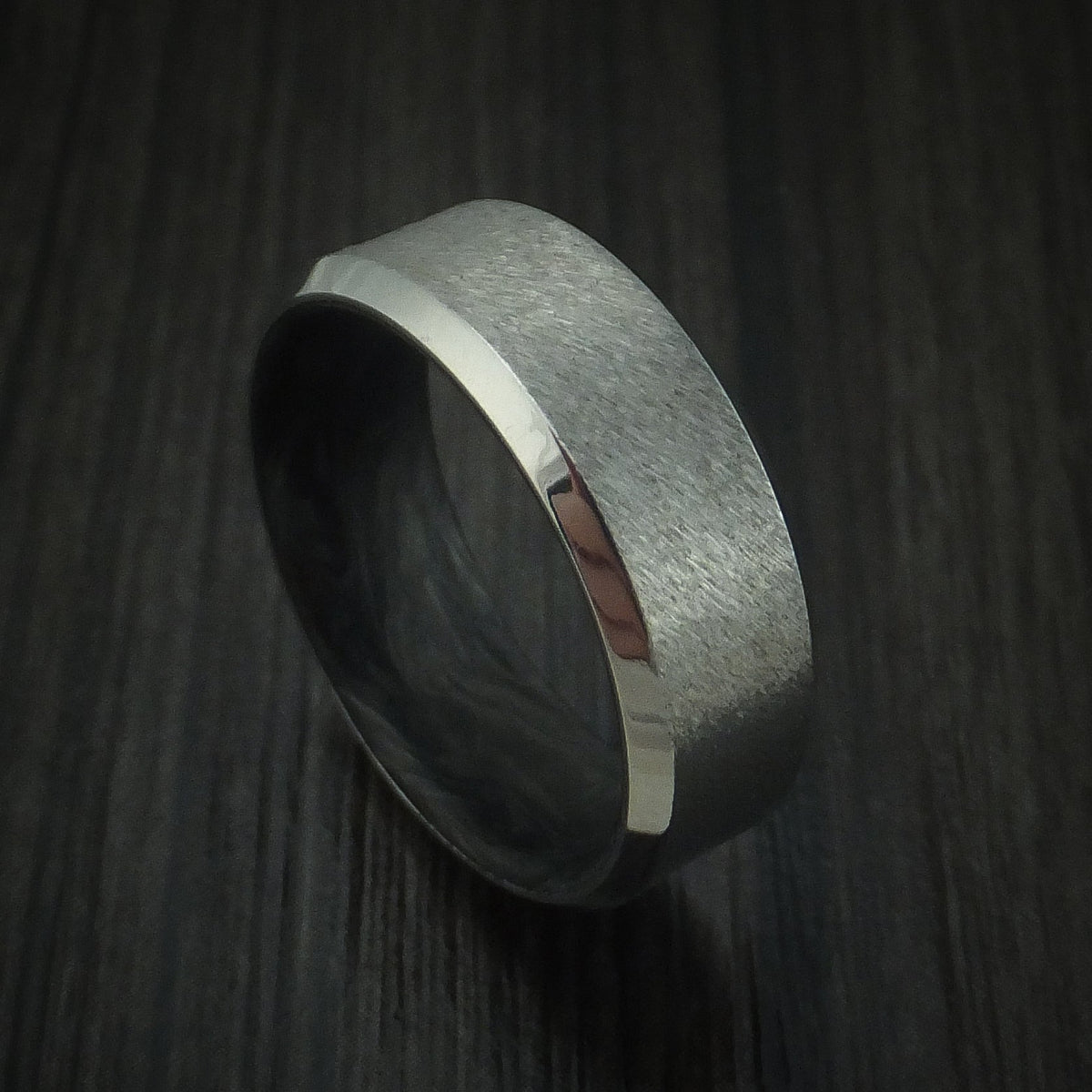 Noble XIV - Cobalt Chrome and Forged Carbon Fiber Men's Wedding Ring - Nura Lab