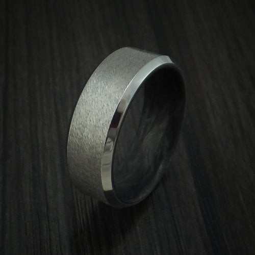Noble XIV - Cobalt Chrome and Forged Carbon Fiber Men's Wedding Ring - view 4 - Nura Lab