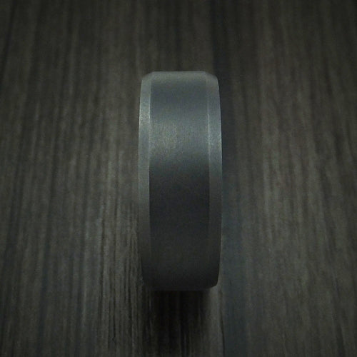 Timber XII - Black Zirconium Men's Wedding Ring with Hardwood Interior Sleeve - view 3 - Nura Lab
