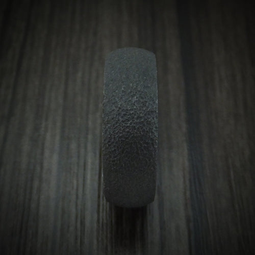 Midnight XII - Black Zirconium and Hardwood Men's Wedding Ring Band - view 3 - Nura Lab