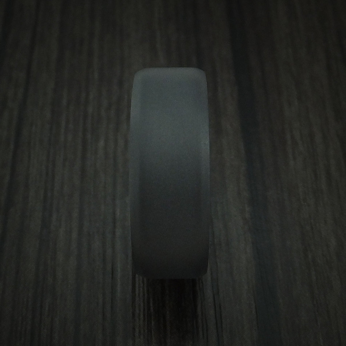Foundry XII - Black Zirconium and Hardwood Sleeve Men's Wedding Ring - view 3 - Nura Lab