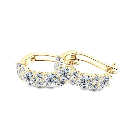 Cascade Moissanite Hoop Earrings by Nura Lab