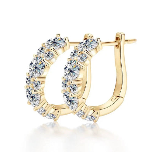 Cascade Moissanite Hoop Earrings by Nura Lab