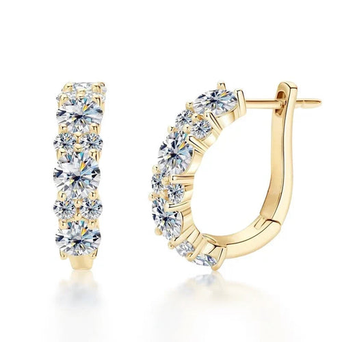 Cascade Moissanite Hoop Earrings by Nura Lab