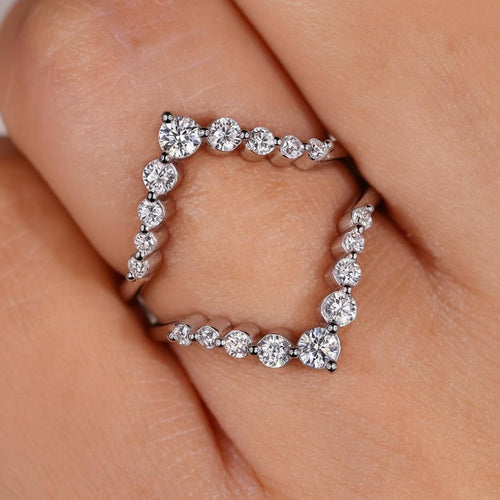 Double Row Pave Band designed to complement your engagement ring.