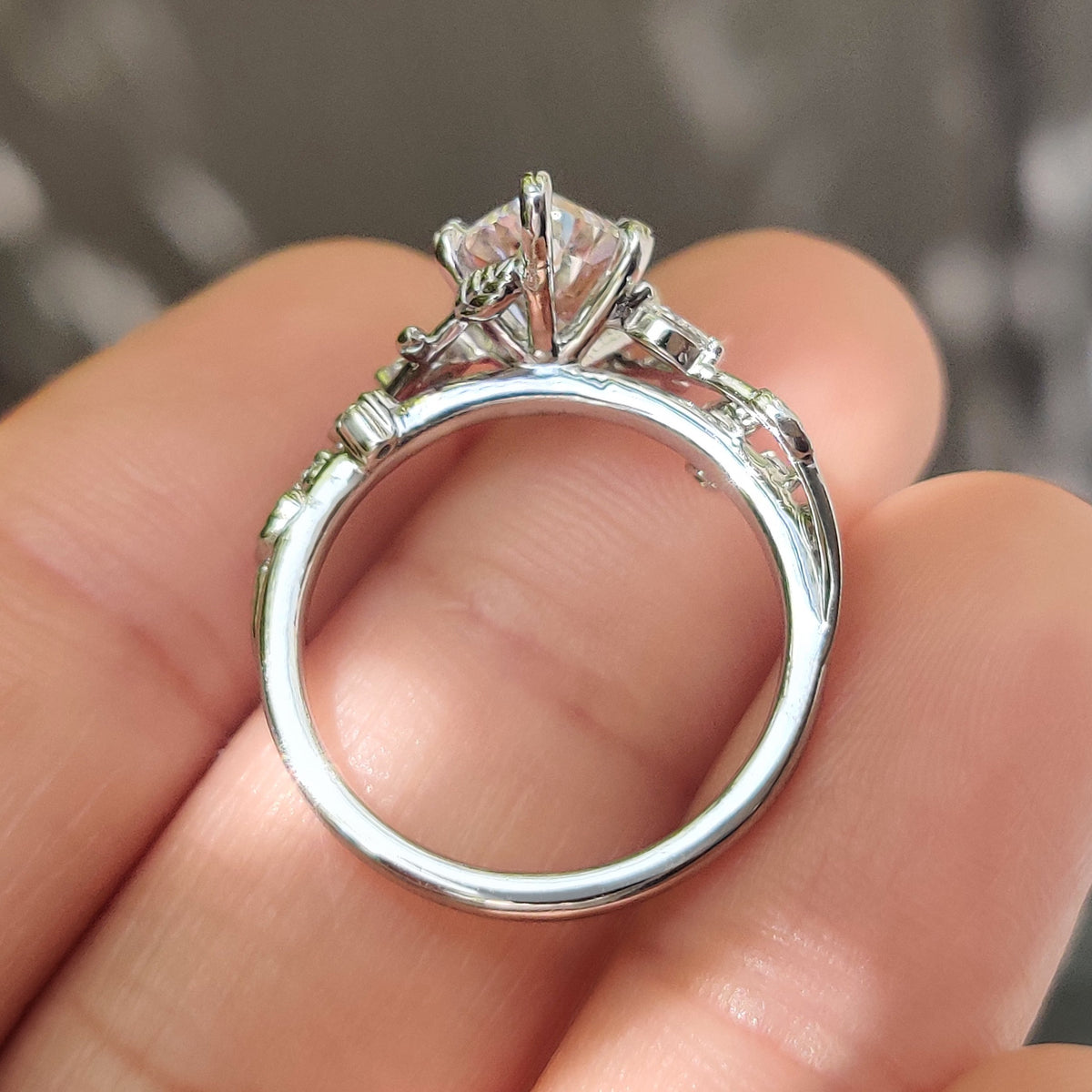Seraphina Pearl - Dutch Marquise Cut Engagement Ring in Nature Inspired Style