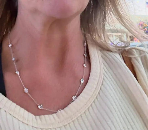 4 Carat Diamonds by the Yard Necklace 14K Gold Nura Lab