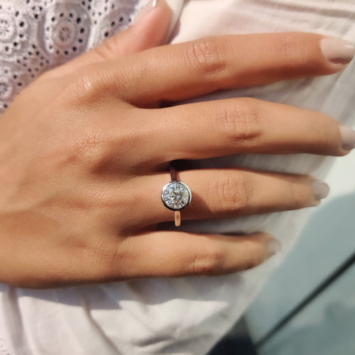 Odette Grace - Old European Cut Bezel Engagement Ring