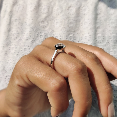 Odette Grace - Old European Cut Bezel Engagement Ring
