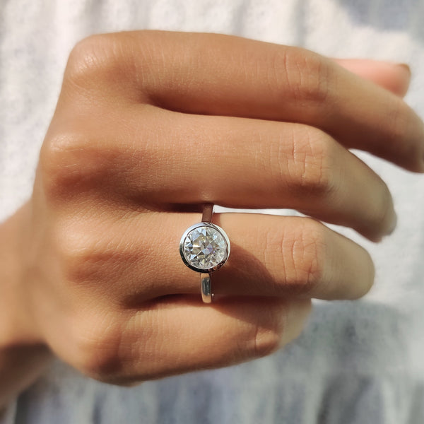 Odette Grace - Old European Cut Bezel Engagement Ring