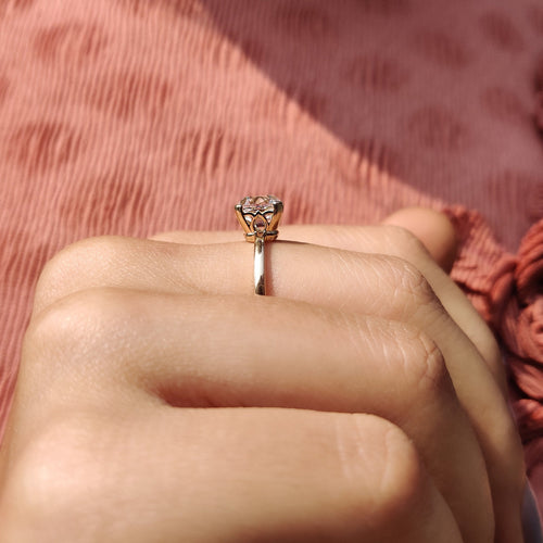 Marielle Fern - Cushion Old Mine Cut Solitaire Engagement Ring