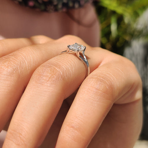 Esme Louise - Emerald Cut Engagement Ring In Solitaire Style
