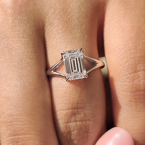 Esme Louise - Emerald Cut Engagement Ring In Solitaire Style