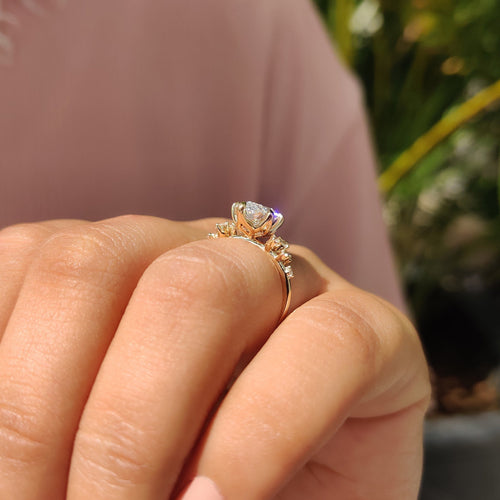 Mirabelle May - Marquise Cluster Ring With Blue Topaz Hidden Accent