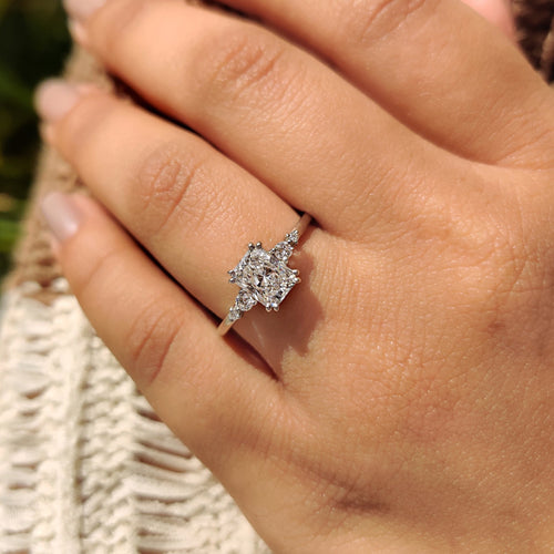 Mirabelle Wren - 5 Stone Radiant Cut Engagement Ring
