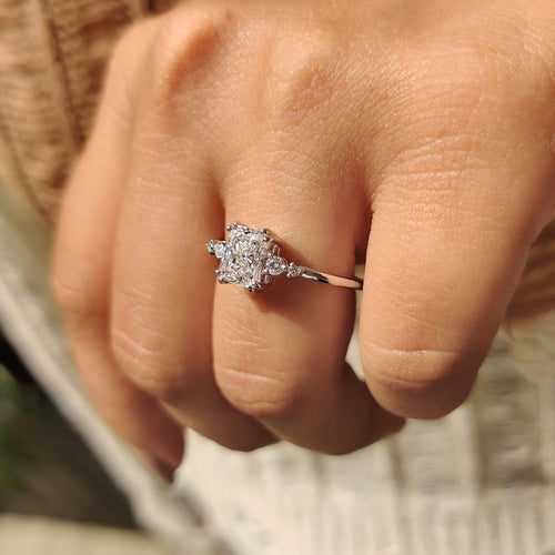 Mirabelle Wren - 5 Stone Radiant Cut Engagement Ring