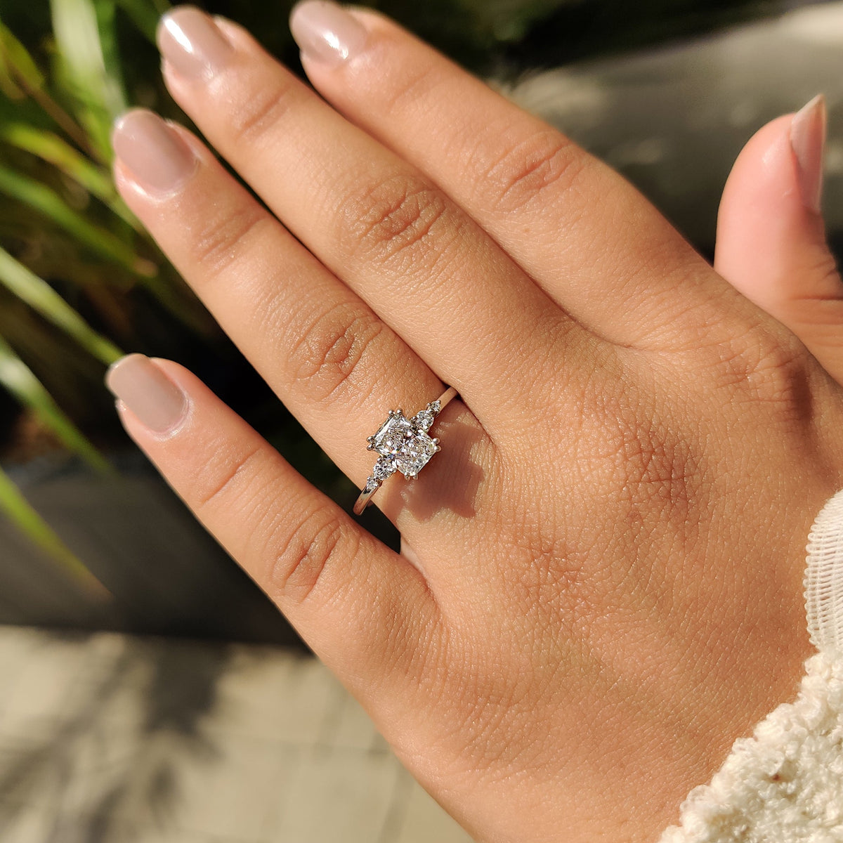 Mirabelle Wren - 5 Stone Radiant Cut Engagement Ring