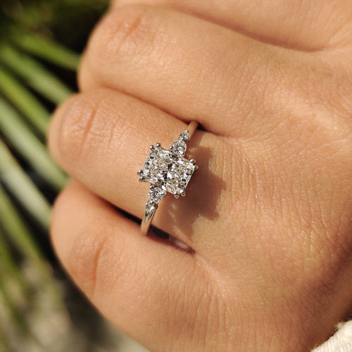 Mirabelle Wren - 5 Stone Radiant Cut Engagement Ring