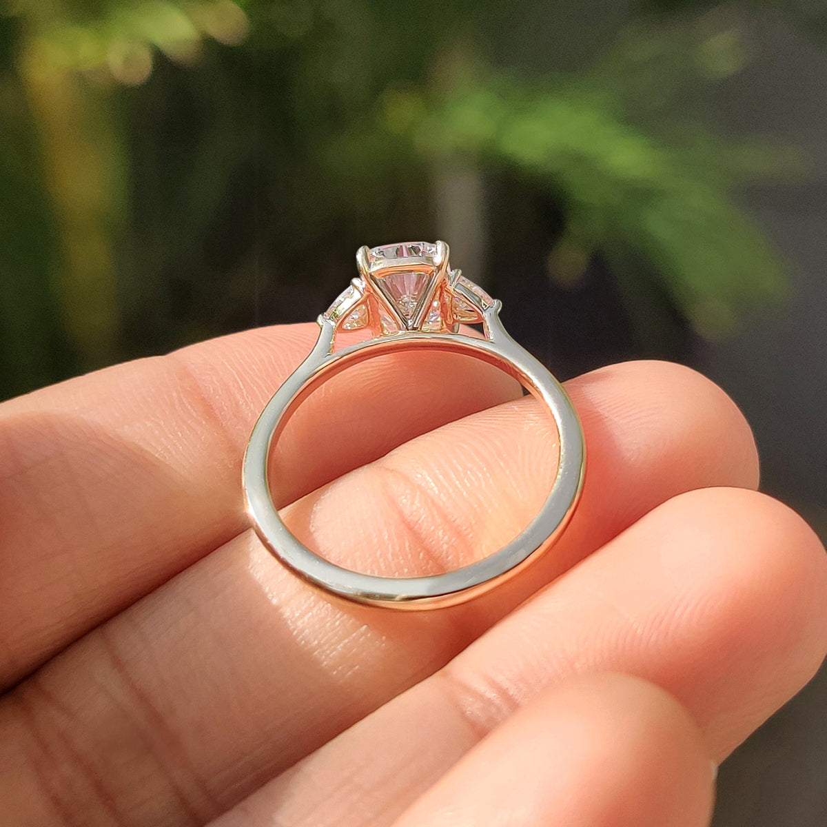 Amara Jane - Elongated Cushion Cut Engagement Ring With Cathedral Setting