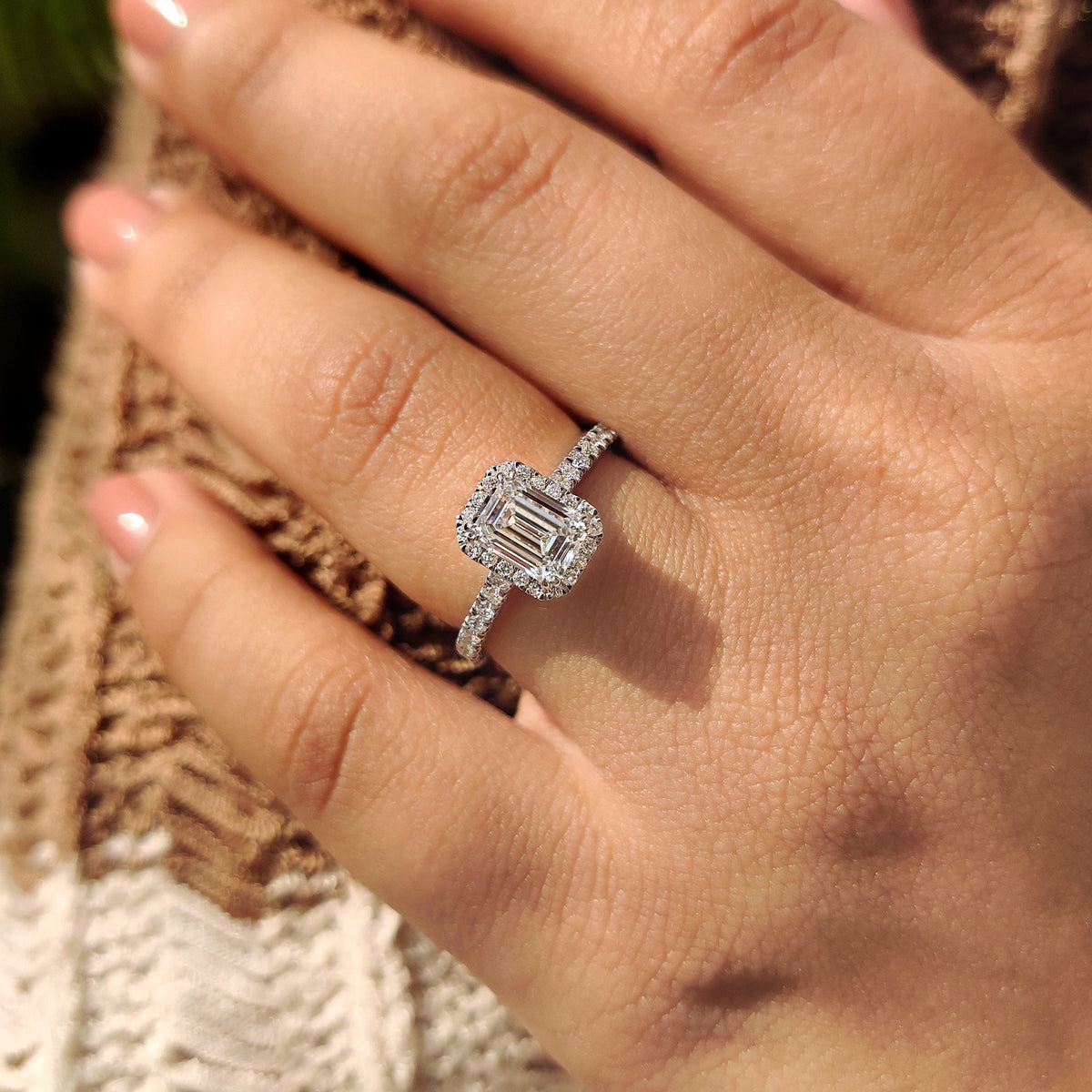Evangeline Fern - Emerald Engagement Ring in Dazzling Beauty