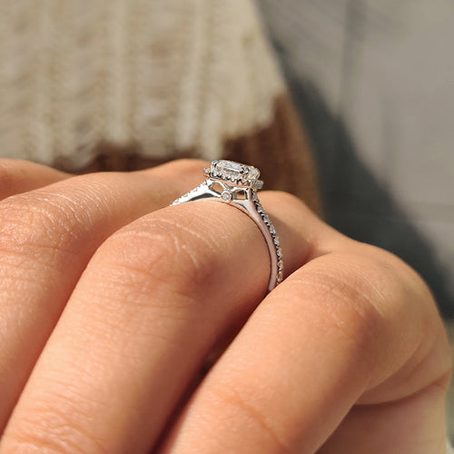 Evangeline Fern - Emerald Engagement Ring in Dazzling Beauty