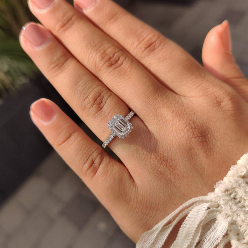 Evangeline Fern - Emerald Engagement Ring in Dazzling Beauty