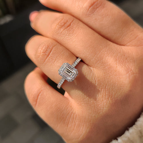 Evangeline Fern - Emerald Engagement Ring in Dazzling Beauty