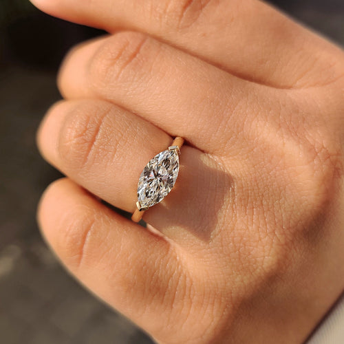 Amara Claire - East To West Marquise Ring In Solitaire Style