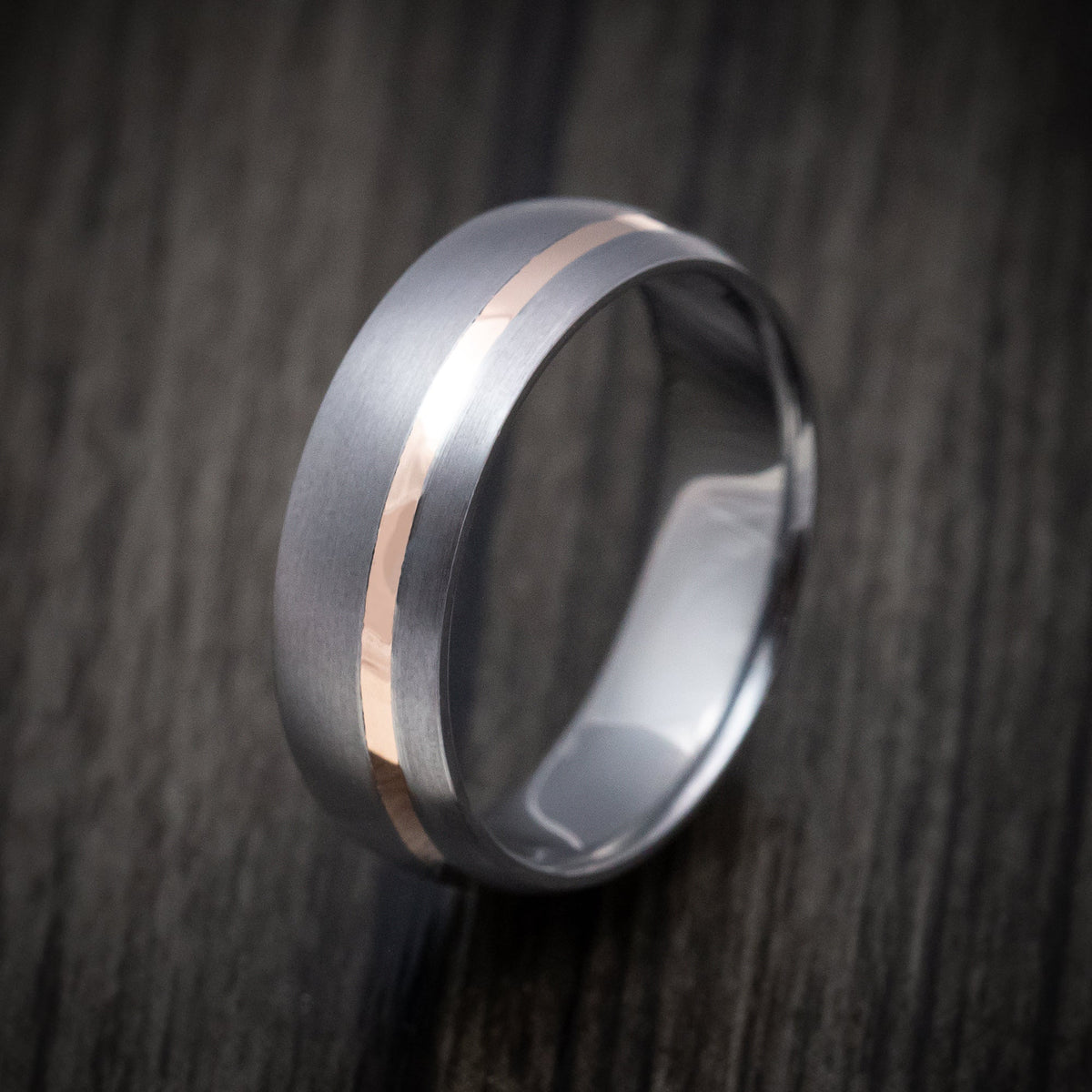Stonehaven XIII - Tantalum And Gold Men's Wedding Ring - view 4 - Nura Lab