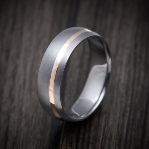 Stonehaven XIII - Tantalum And Gold Men's Wedding Ring - view 4 - Nura Lab