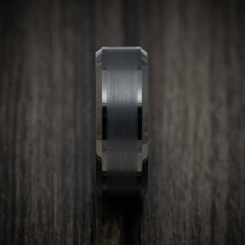 Dynasty XV - Black Tungsten Men's Wedding Ring with Satin Finish Band - view 3 - Nura Lab