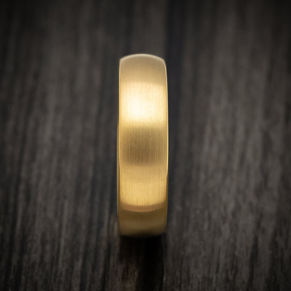 Pioneer XV - Golden Tungsten Men's Wedding Ring with Satin Finish Band - view 3 - Nura Lab