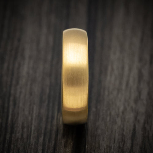 Pioneer XV - Golden Tungsten Men's Wedding Ring with Satin Finish Band - view 3 - Nura Lab