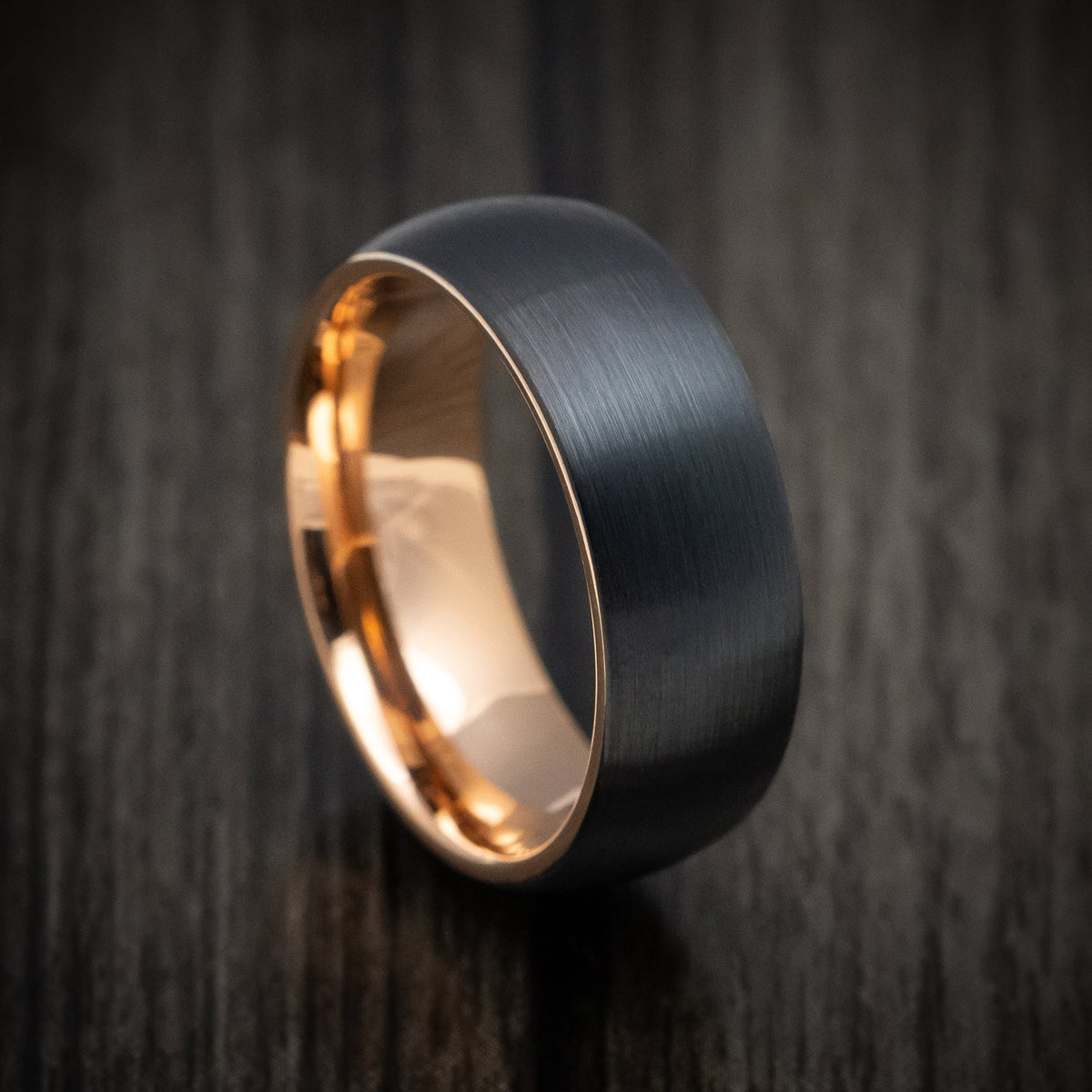 Legacy XV - Black Tungsten Men's Wedding Ring with Golden Tungsten Sleeve Band - Nura Lab