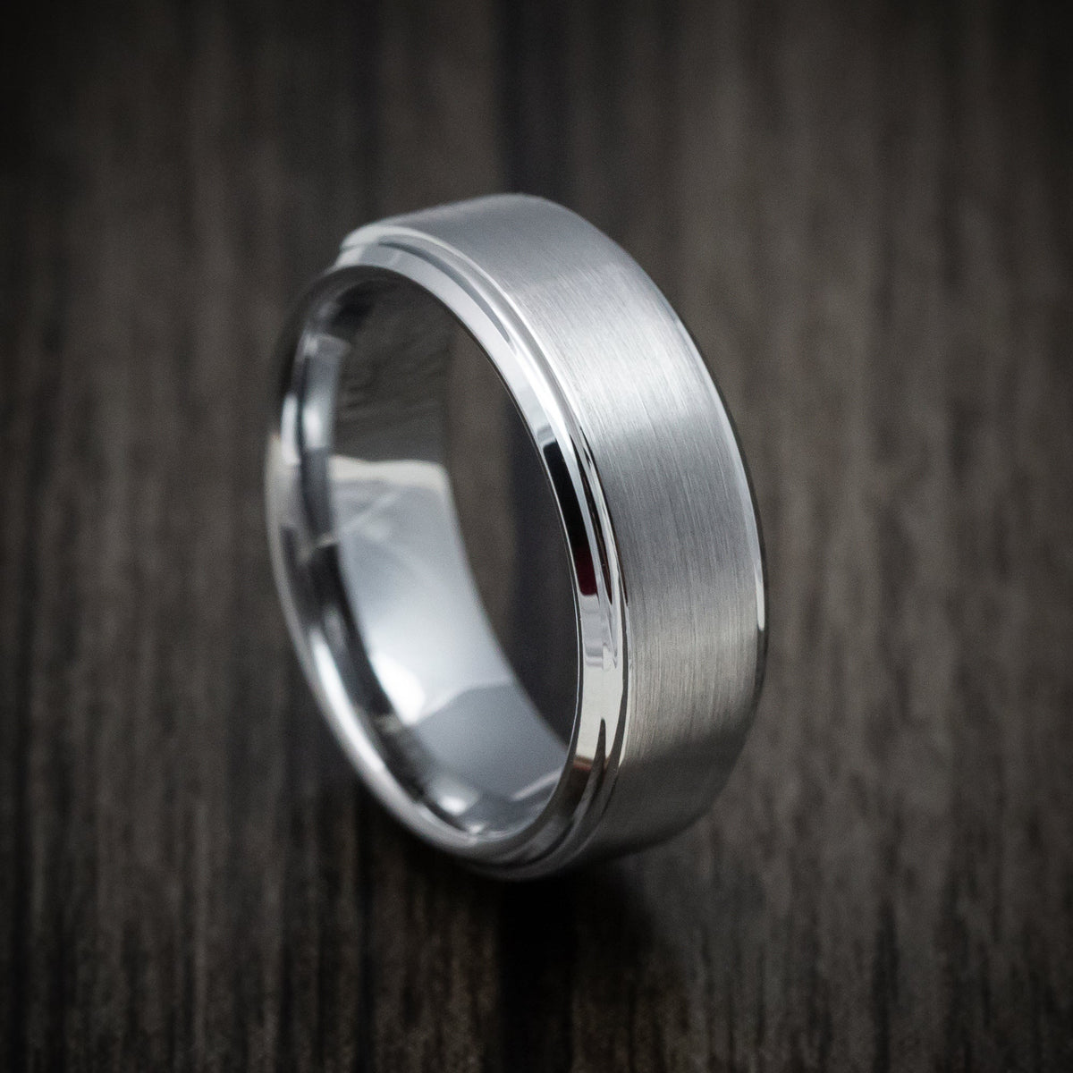 Monarch XVI - Tungsten Men's Wedding Ring with Satin Finish Band - Nura Lab
