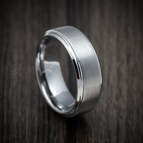 Monarch XVI - Tungsten Men's Wedding Ring with Satin Finish Band - Nura Lab